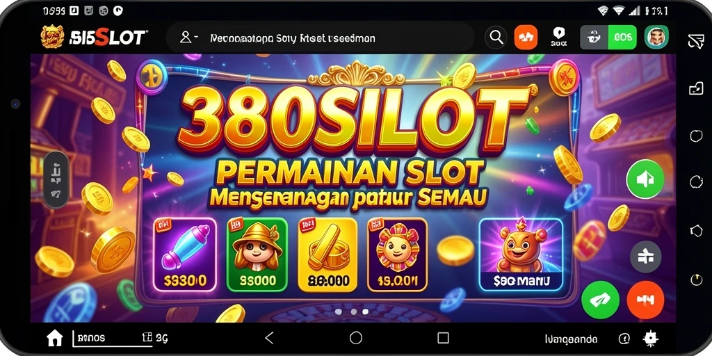 Tampilan menarik dari gameplay 380SLOT dengan slot beragam tema.