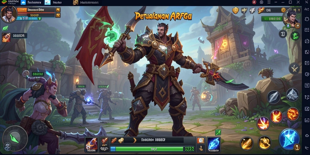 Tangkapan layar menunjukkan aksi pertarungan epik di dunia ARPG 888IDR.
