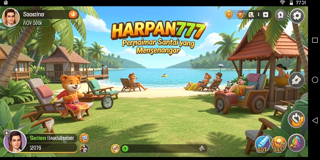 Tangkapan layar menunjukkan gameplay santai dan mengasyikkan HARAPAN777.
