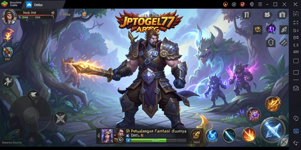 Tampilan utama gameplay ARPG JPTOGEL77 dengan grafis yang menawan.