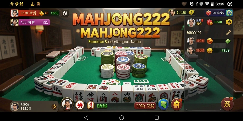 Tampilan gameplay menarik dalam aplikasi MAHJONG222 untuk taruhan Sportsbook.