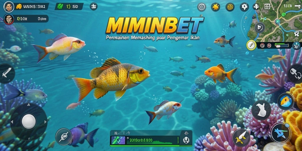 Screenshot gameplay MIMINBET menampilkan aksi memancing yang mendebarkan.