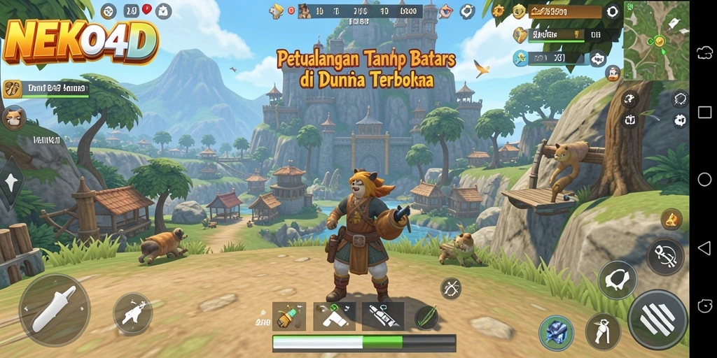 Tampilan menakjubkan dari gameplay Open World di NEKO4D.