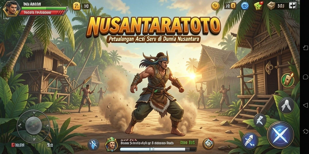 Tampilan menarik dari gameplay aksi di NUSANTARATOTO.