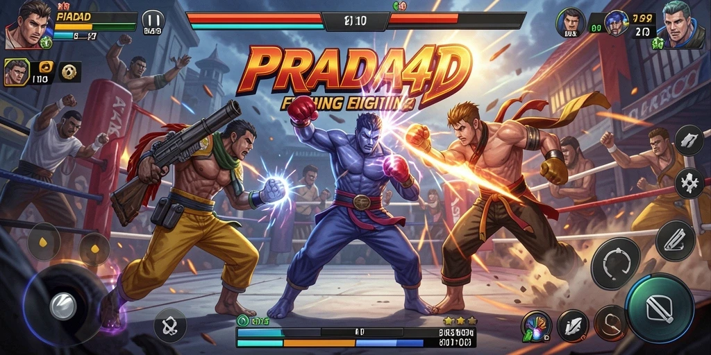 Gameplay seru PRADA4D dengan pertarungan yang mendebarkan.