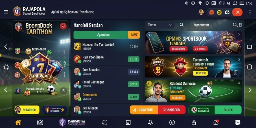 Tampilan gameplay menarik dalam aplikasi Sportsbook RAJAPOLA.