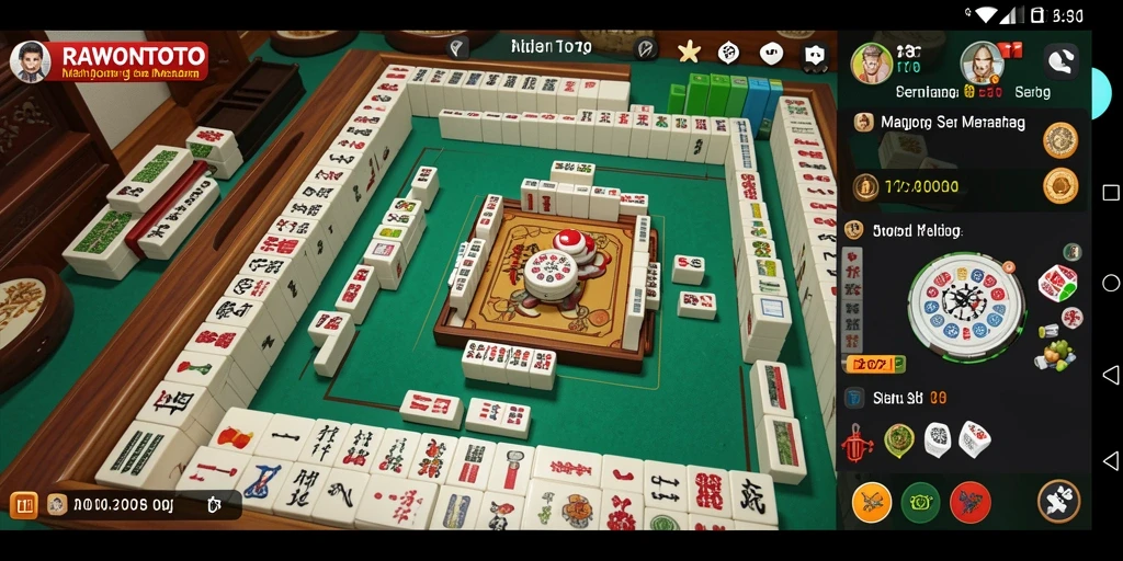 Tangkapan layar gameplay RAWONTOTO yang menunjukkan momen menarik permainan Mahjong.