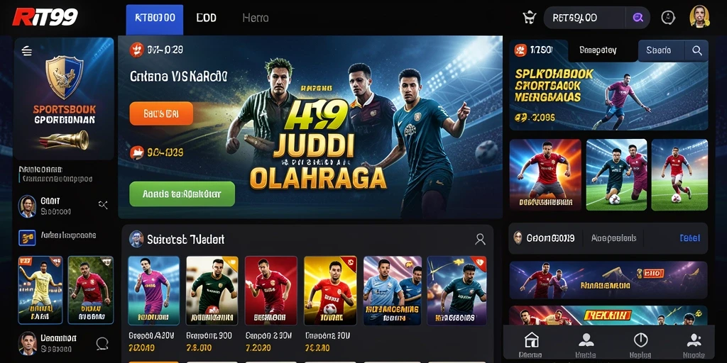 Tampilan gameplay aplikasi Sportsbook RT99 yang menarik dan interaktif.