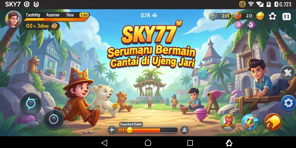 Tangkapan layar dari SKY77 menampilkan gameplay yang santai dan menyenangkan.