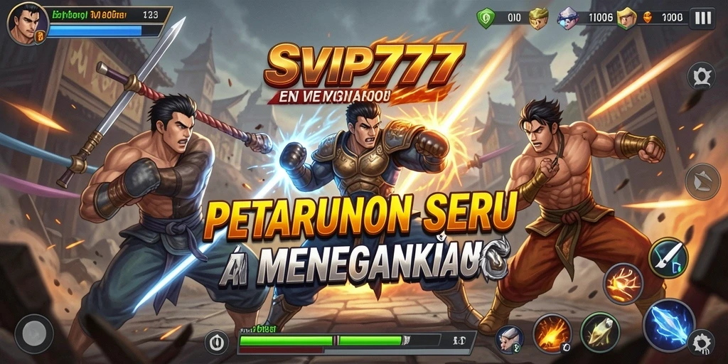 Tampilan screenshot SVIP777 yang menunjukkan pertempuran seru di arena.