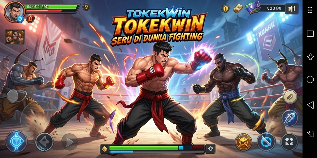 Tampilan gameplay dari TOKEKWIN dengan serangan spektakuler.