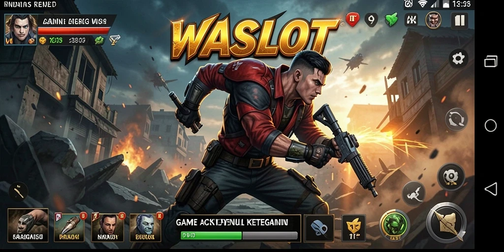 Screenshot menampilkan aksi mendebarkan dalam game WASLOT.